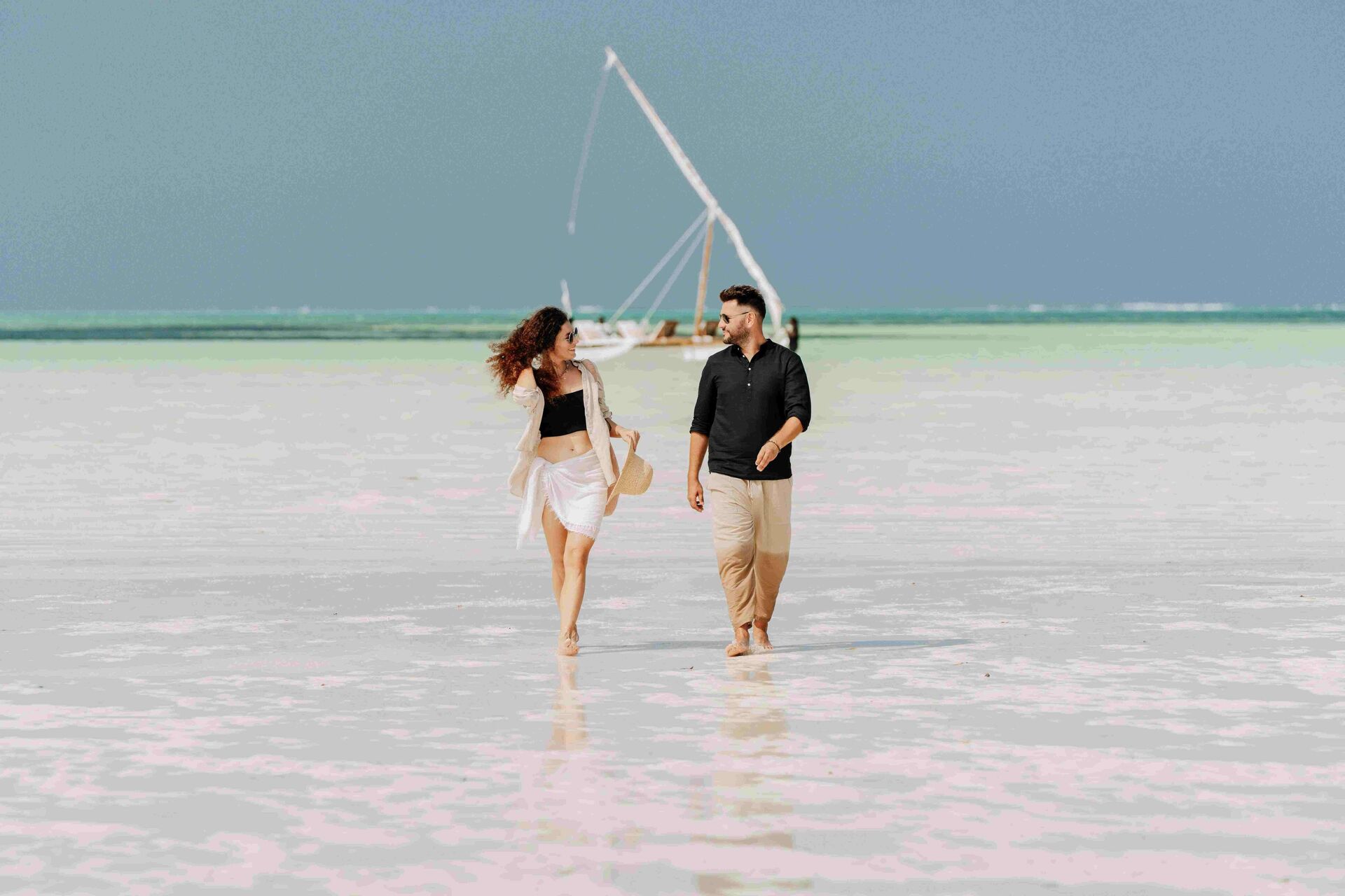 Stunning beach scene in Zanzibar